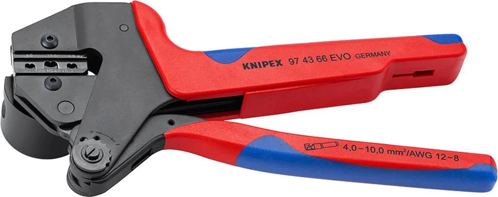 Pince à sertir KNIPEX pour pose de connecteurs MC4 EVO 2 photovoltaïque