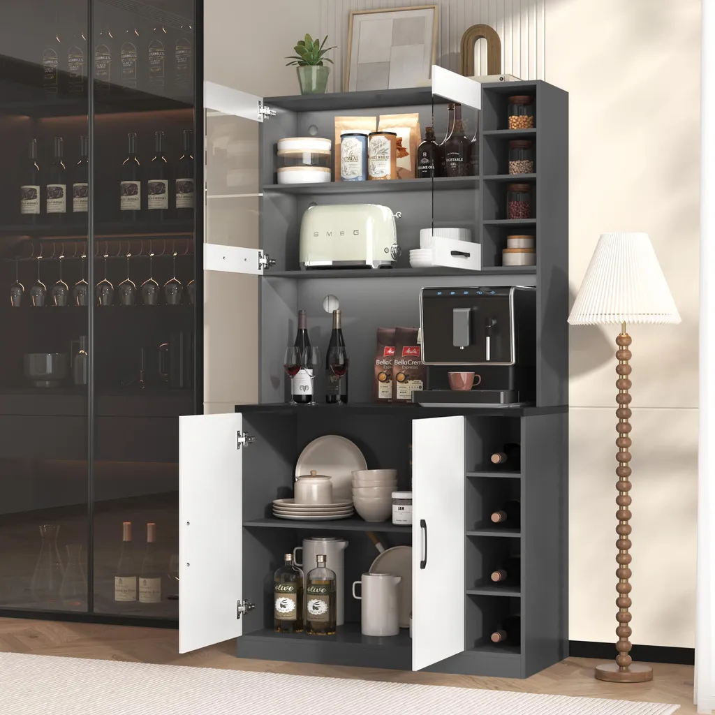 Meuble Rangement Cuisine : Gagnez de la Place avec ce Buffet LED 100 cm