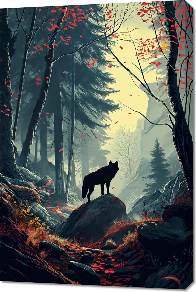 Quadro Moderno Foresta 60x90 Stampa su Tela HD - Arredo Parete