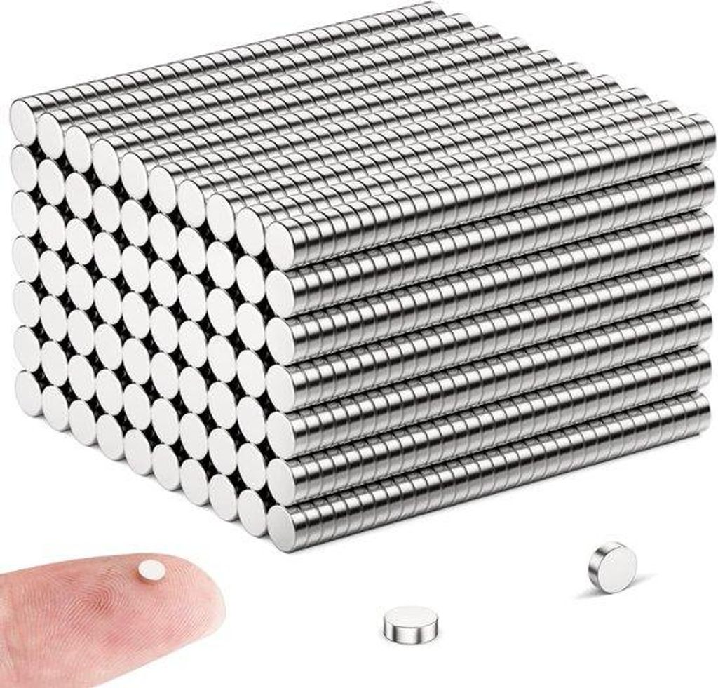 50 Stück Mini-Magneten 3 mm x 1 mm, stark, Küchenmagneten, Magneten für Schaukästen, Tafel-Magneten für Basteln, Heim, Büro, Fotos