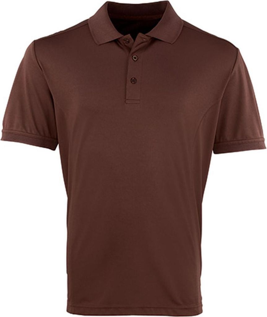 Premier Workwear PR615 | Herren Coolchecker Piqué Polo / Standard 100 - Farbe: Brown (ca. Pantone 476) - Größe: XL