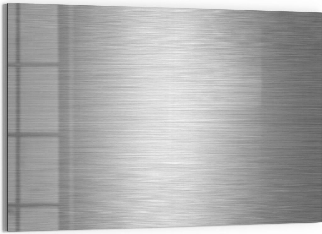 DEQORI Magnettafel Glas 90x60 cm 'Gebürstetes Aluminium' beschreibbar Whiteboard