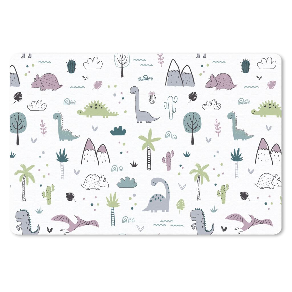 MuchoWow Mauspad Mousepad Muster - Dinosaurier - Kinder - Baby - Jungen - Mädchen - Kind 27x18 cm - Mousepads - Maus Mat - Pad - Mausunterlage -...