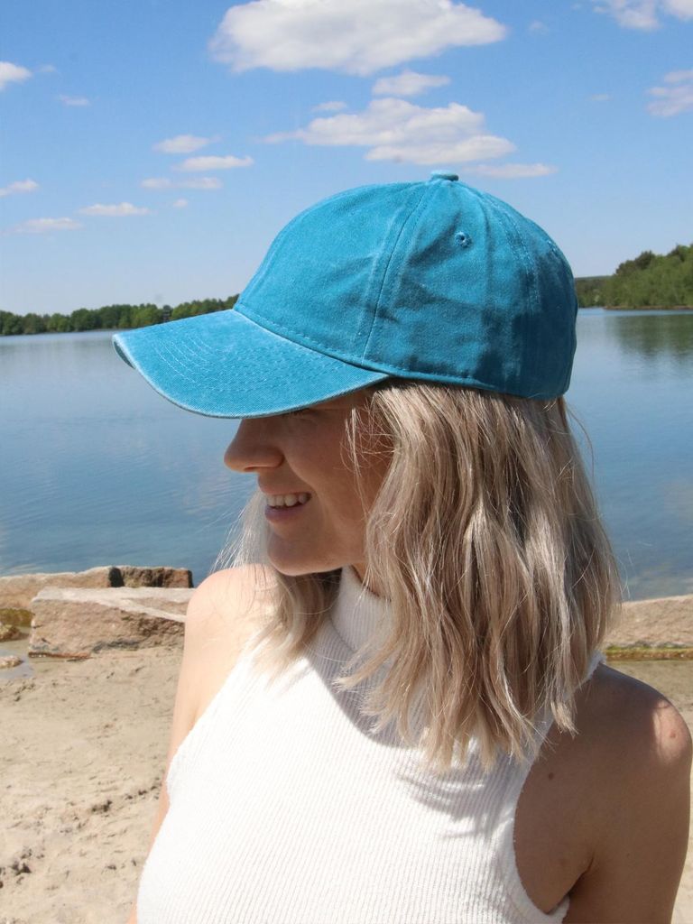 styleBREAKER Uni Baseball Cap Vintage Look verstellbar 6-Panel Cappy in Washed Optik mit gebogenem Schirm Baumwolle Retro Cap Damen und Herren