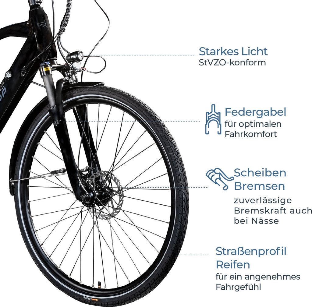 Zündapp Z810 E Bike Trekkingrad Herren ab 160 cm mit 24 Produktbild 3