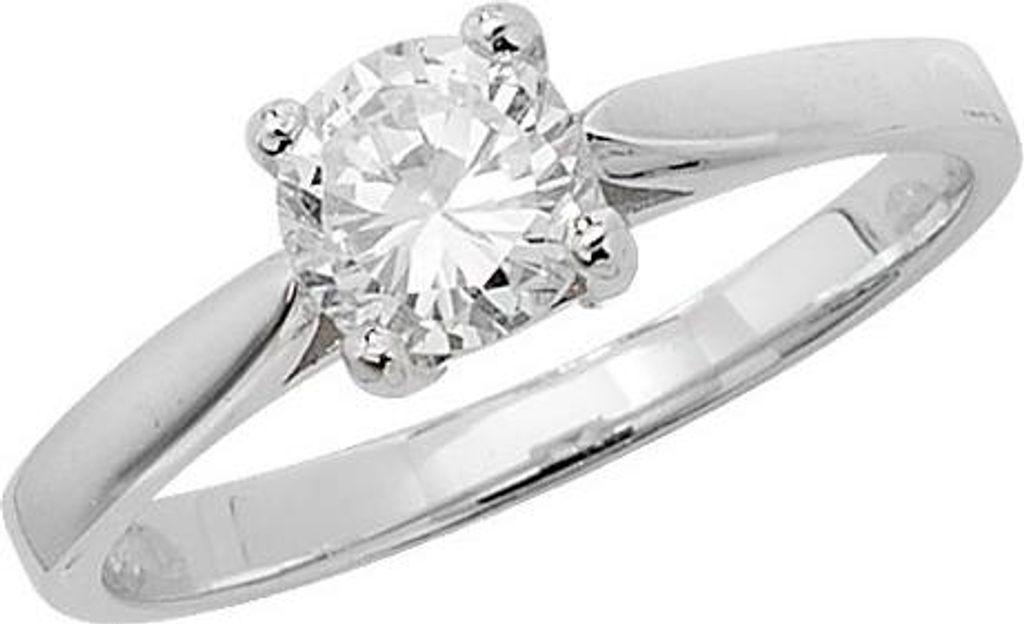 Klassischer 925 Sterling Silber Solitär Verlobung Damen - Ring mit Zirkonia, 57 (18.1); TRS22155RSP