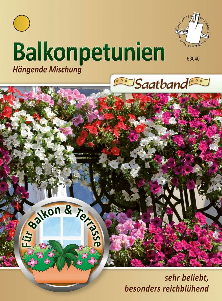 Balkonpetunie hängende Mischung (Saatband) | Petuniensamen Produktbild 