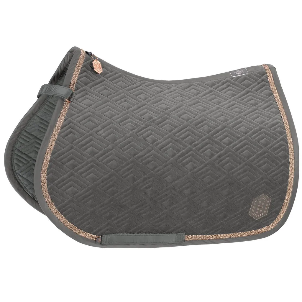 Chabraque de saut Eskadron Velvet Emblème Heritage 2023 Earl Grey