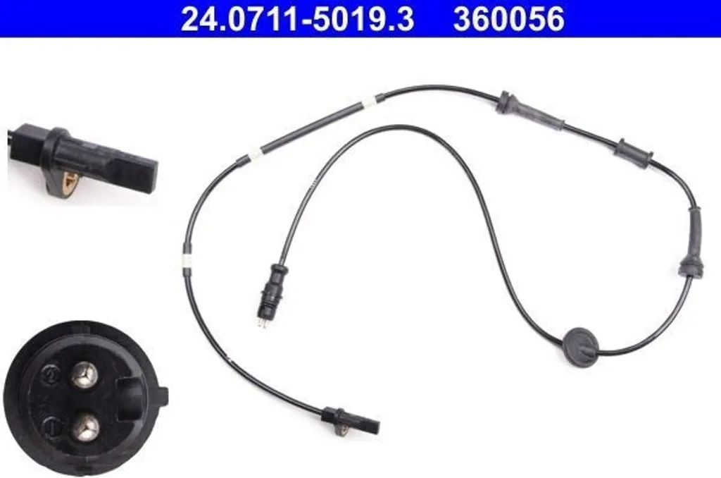 Capteur ABS ATE Haute Précision pour Fiat 46532102 - Performance et Fiabilité