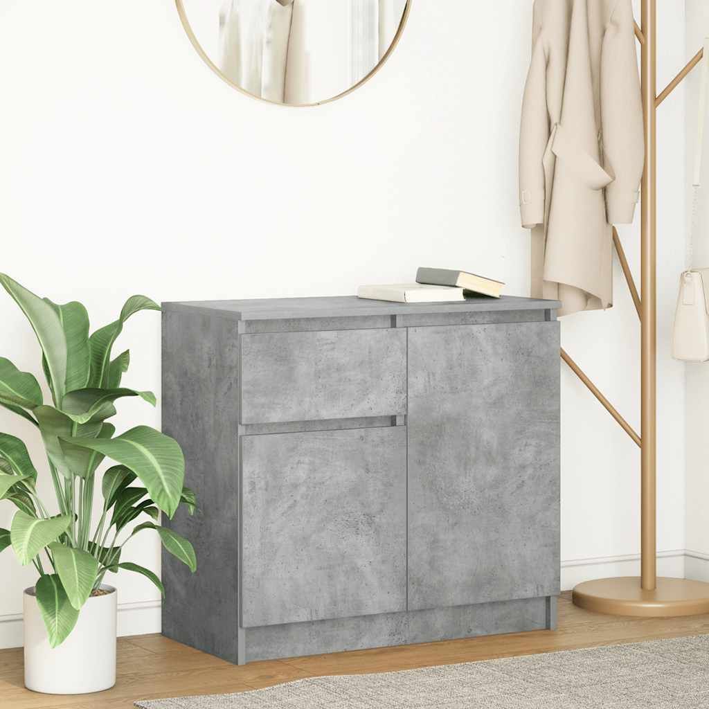 "WINTER SALE"Sideboard/Kommode - elegantes Design - Buffetschrank - mit Schublade Betongrau 71x35x65cm Holzwerkstoff NEU212264 - Kommoden