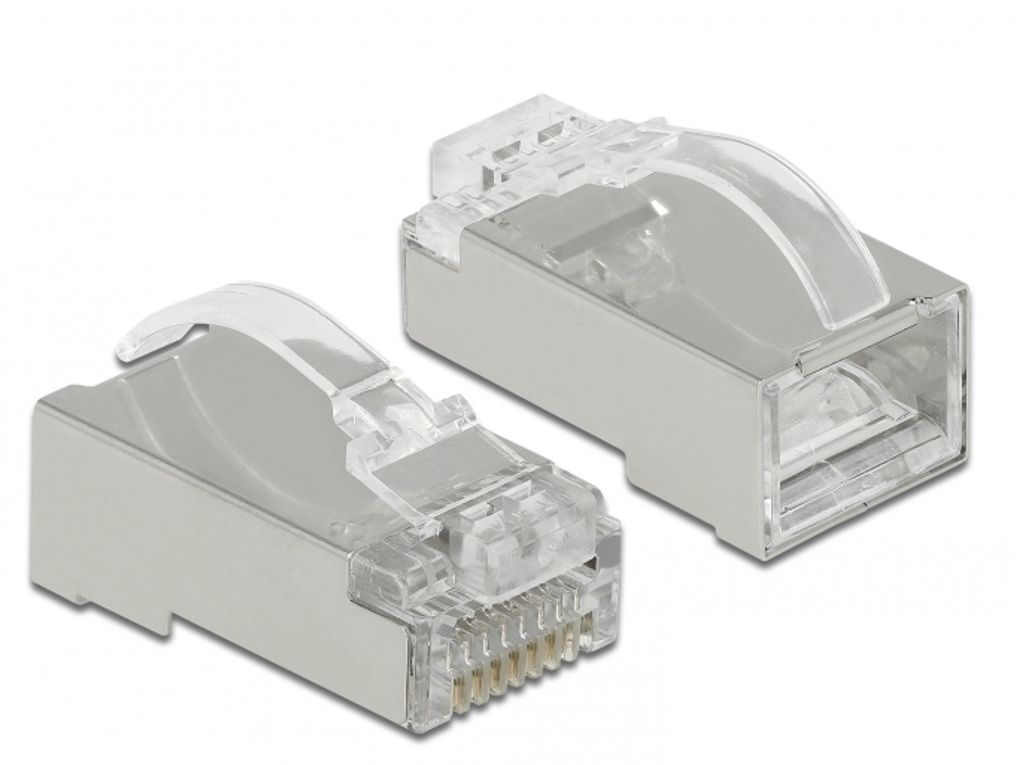 DELOCK RJ45 Crimp+Cut+Curve Stecker Cat.6 STP 20 Stück
