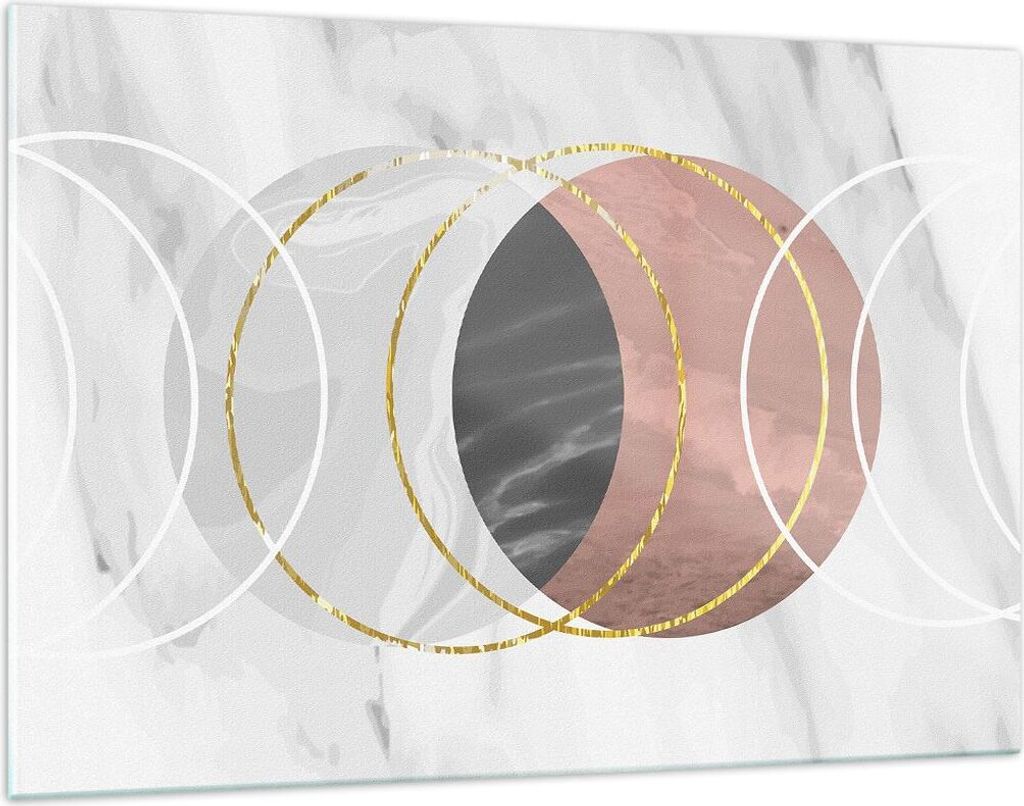 Bilder auf glas - Einteilig - Abstraktion Formen Stück - 120x80cm - Glasbilder - Wandbilder - Bilder - zum Aufhängen bereit - Wanddekoration aus ...