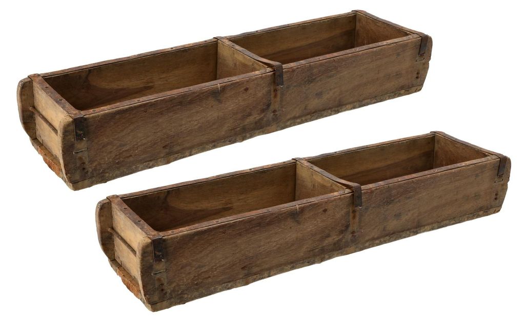 Novaliv 2x drevená debna Vintage 58 x 15 x 10 cm Starý tvar Obrázok produktu 