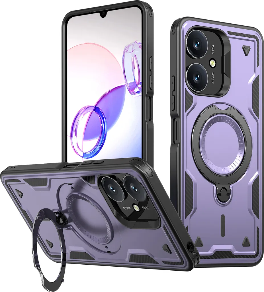 Custodia Protettiva Viola Xiaomi Redmi 12C Poco C55 - Idea Regalo Tech