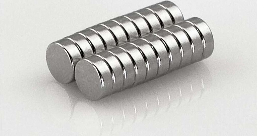 5 x Oblique Unique Neodym Magnet Extrem N50 ø 6 x 2 mm Produktbild 