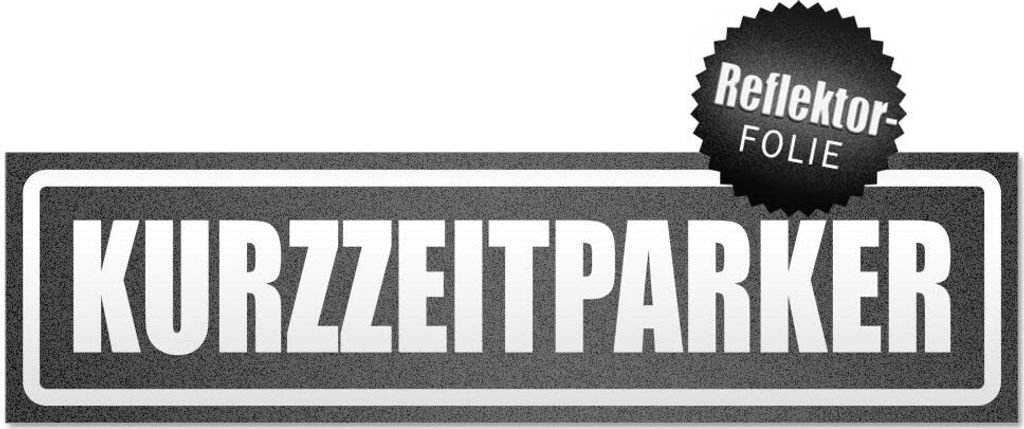 Kurzzeitparker invertiert Magnetschild Schild magnetisch
