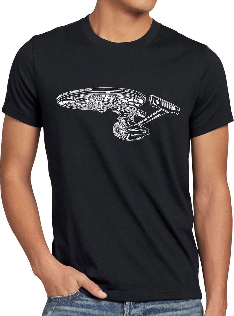 style3 Spaceship T-Shirt Herren star