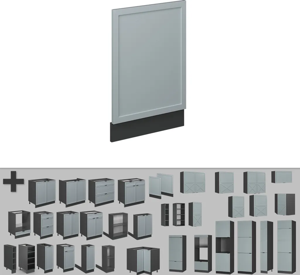Vicco Fame-Line Frontale 45cm | Rovere Blu-grigio per la tua Casa