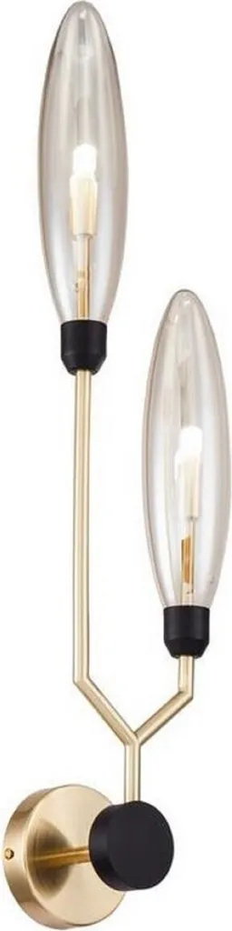 Lampe Murale Design pour Salon et Chambre - Style Or Mat et Noir 65 cm