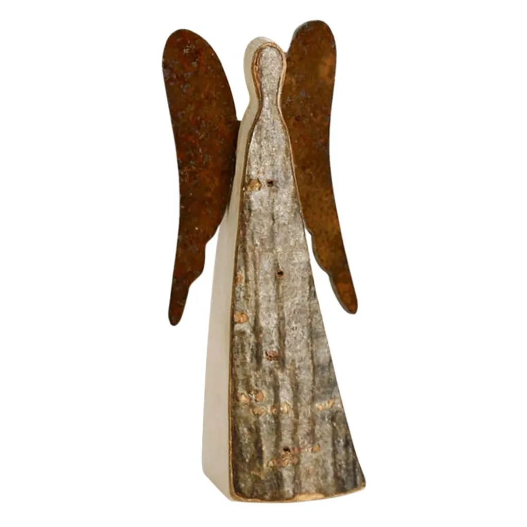 Base Angelo in Corteccia Ali Piccole per Composizioni Natalizie DIY
