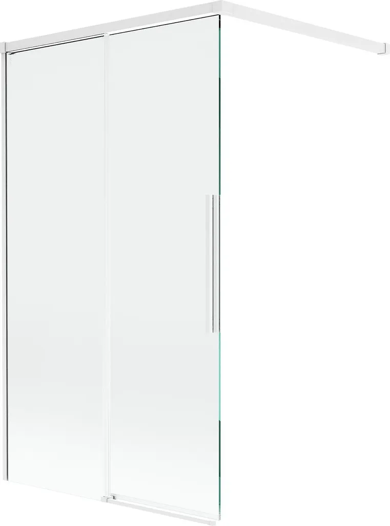 Pare-vue pour baignoire transparent et blanc Mexen Rox de 100x150 cm