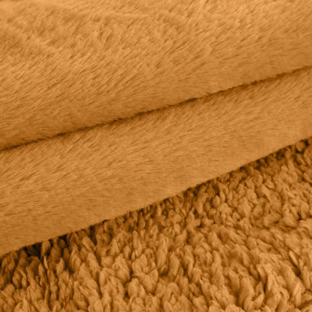 Coperta BERTA Mybesthome 170x210 cm Miele | Lavabile e Resistente - 5