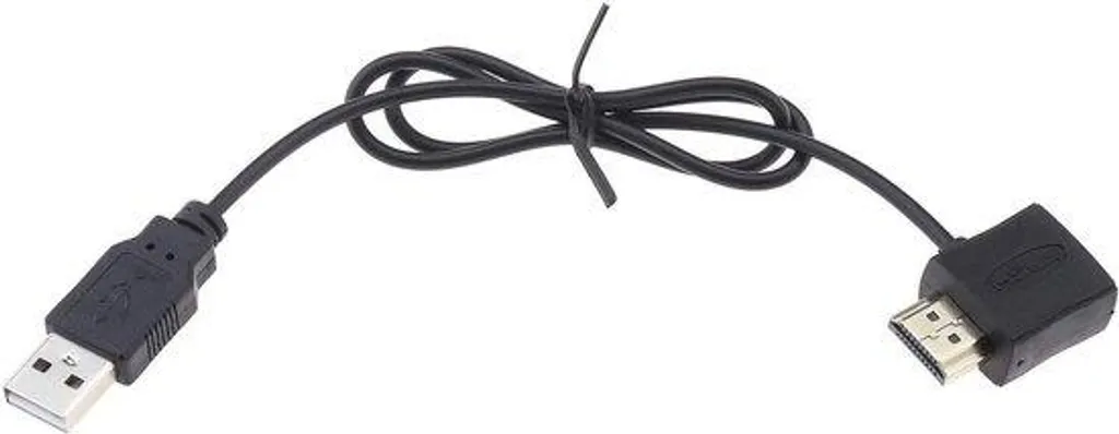 Câble USB 2.0 vers HDMI de 0,5m Noir pour Projection Vidéo sur Écran