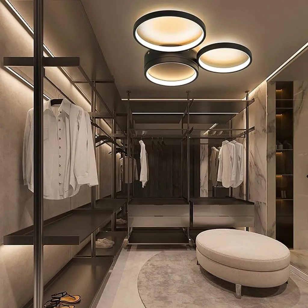 Plafonnier LED Blanc Chaud 3000K à Intensité Variable avec Télécommande - 5