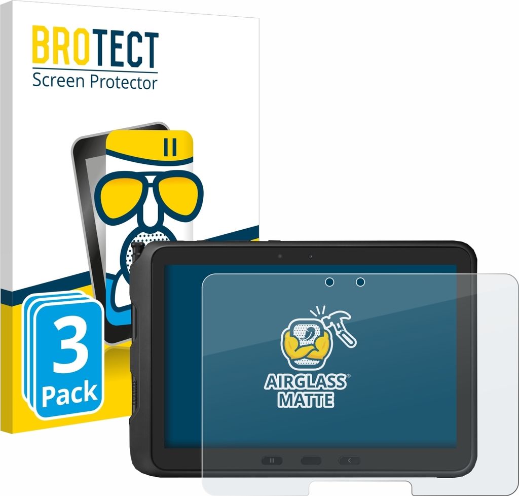 3x BROTECT Entspiegelungs Schutzglas für Samsung Galaxy Tab Active Pro Schutzfolie Panzer Folie Glas Display Schutz matt