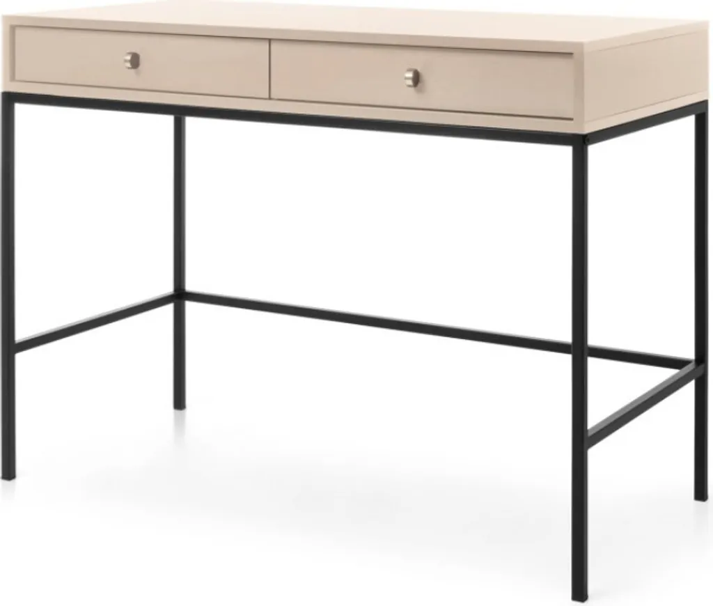 Bureau de travail ORFEA beige sable pour bureau à domicile et chambre