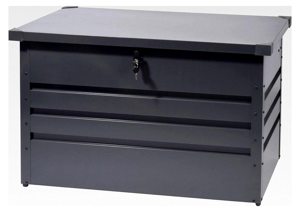Gartentruhe "Valor" 300L - Metall Aufbewahrungsbox - verschließbare Gartenbox - Auflagenbox - Kissenbox - Truhe zum Lagern/Verstauen/Aufbewahren -...