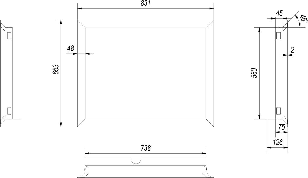 Stahlrahmen für Schneidemaschine MBA 17
