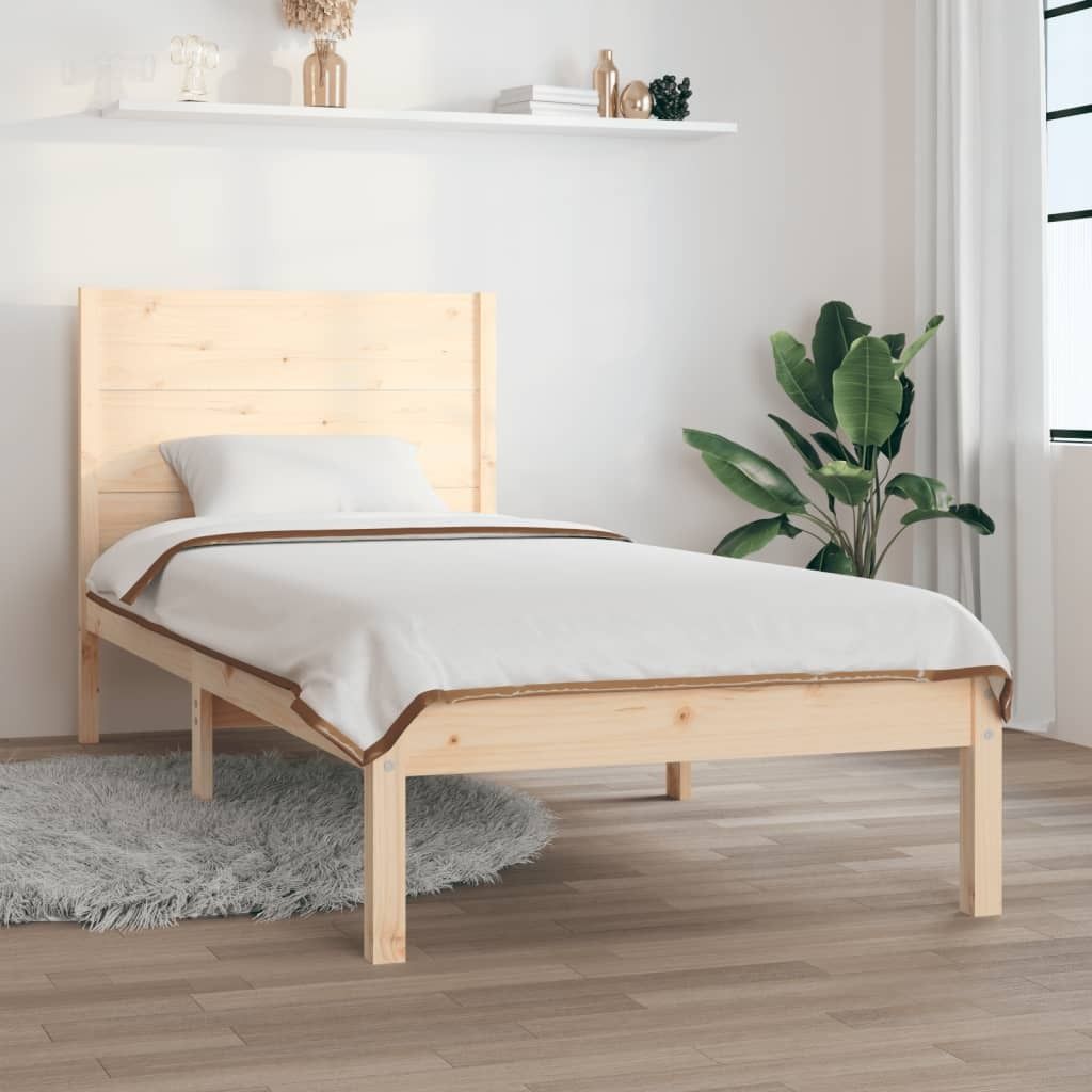 Maison Exclusive - Massivholzbett ohne Matratze 90x200 Kiefernholz