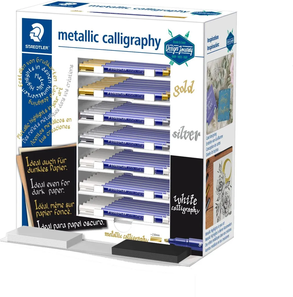 Afficheur Calligr.70ST en Métal Blanc - Support Stable et Design Épuré