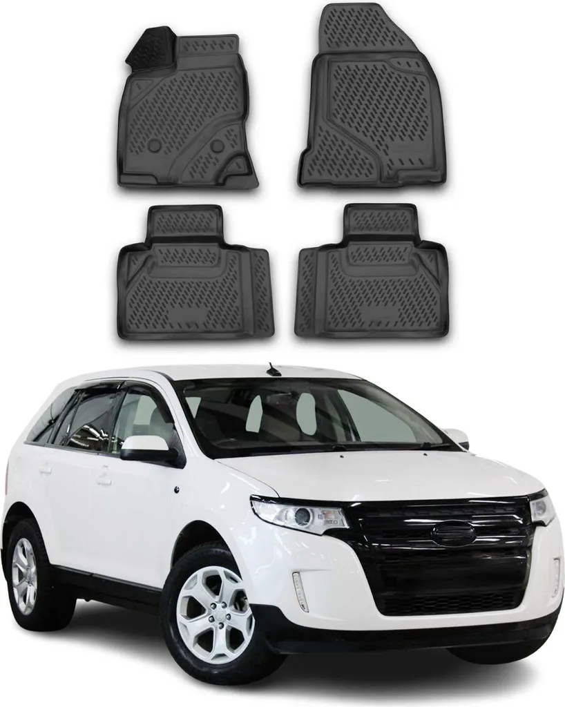 Tappetini Ford Edge 2007-2014 in TPE Nero - Set 4 Pezzi Alta Resistenza