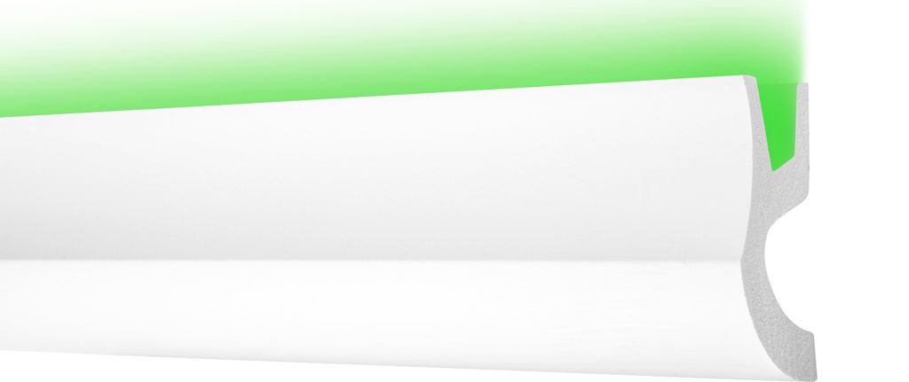 COSCA LED Stuckleisten aus Ecopolymer - Wand & Deckenleisten indirekte Beleuchtung, extrem resistent - (CK26 - 10 Meter) Robust Stuckprofil Styropo...