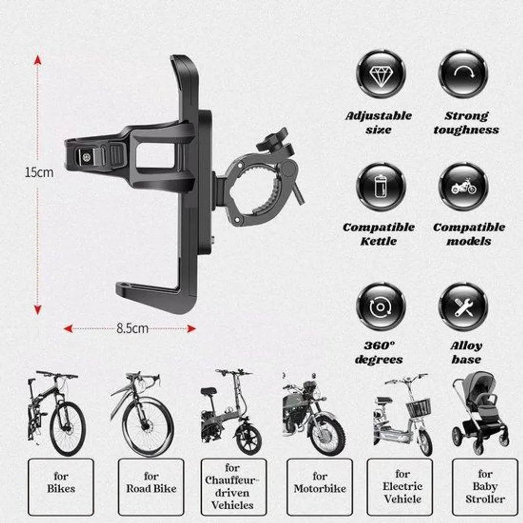 Support Gourde Vélo Arrière pour Longue Distance - Compatible Tout Vélo