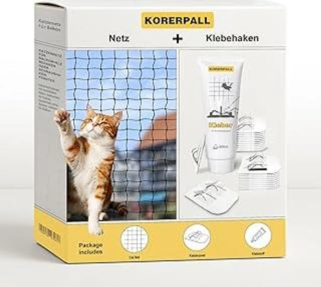 Rete Protezione Gatti Finestre 4x3m - Kit Sicurezza Trasparente