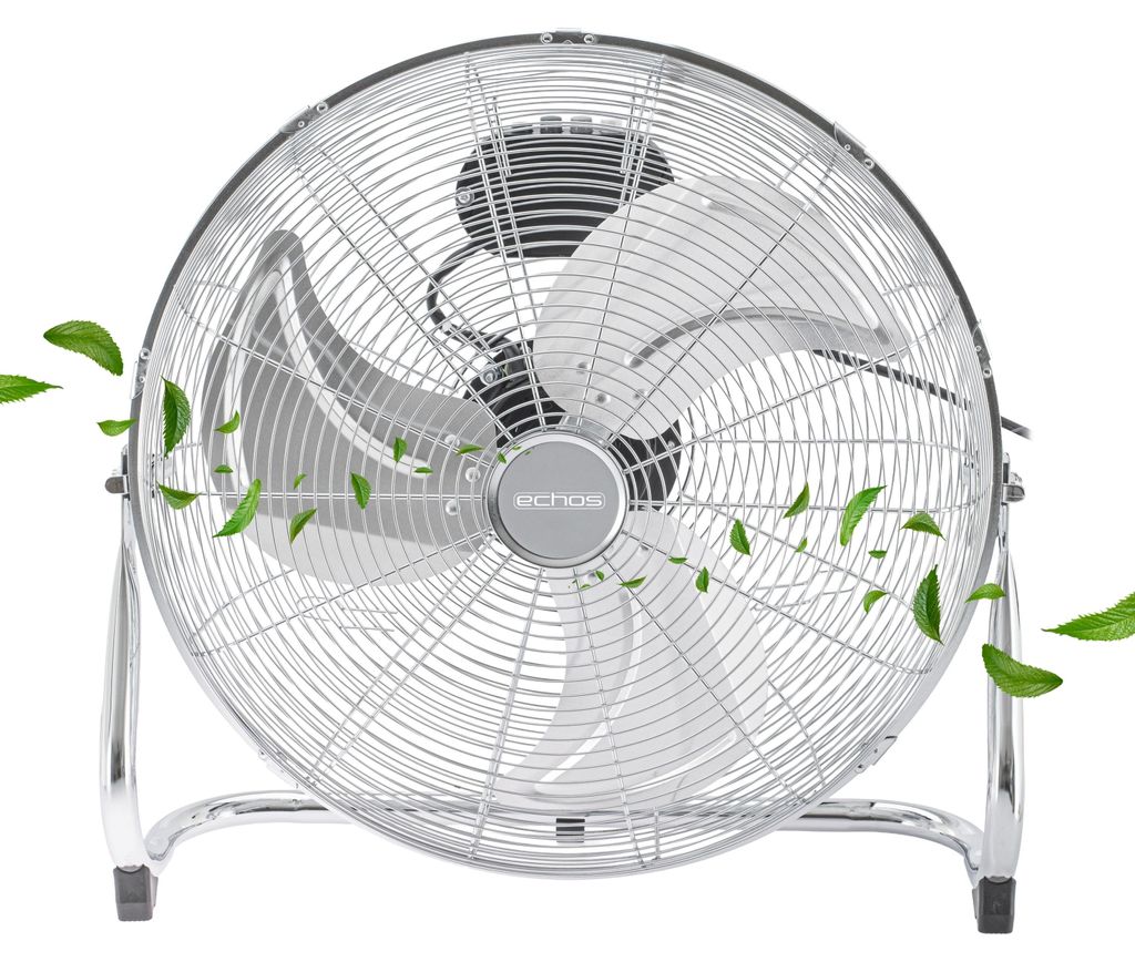 Echos Bodenventilator Ø45 cm | Power Windmaschine | Luftkühler | Standlüfter | Raumkühler | 100 Watt