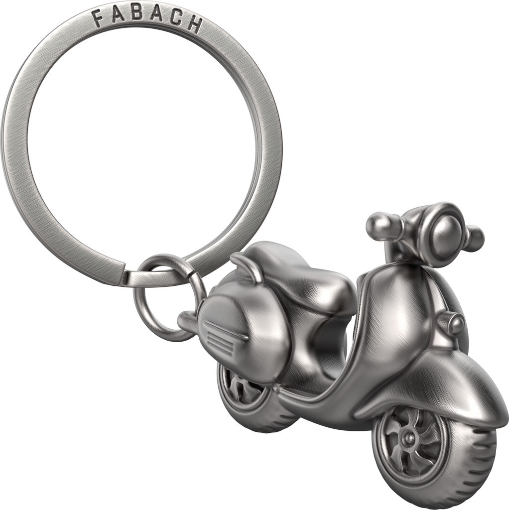 "Vespa" Schlüsselanhänger in Silber - Geschenk Roller Schlüsselanhänger für Rollerfahrer und Vespa Fans
