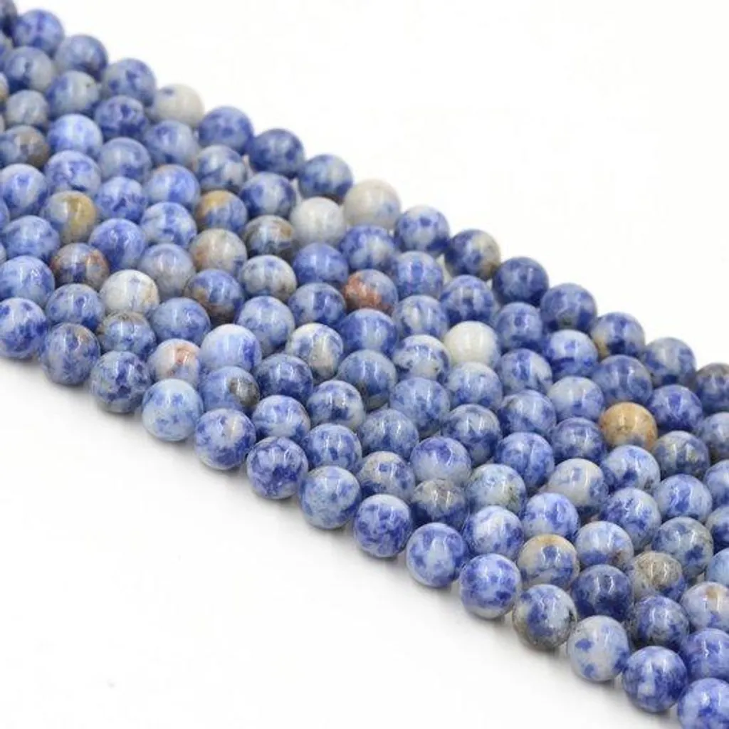 Conception de Bijoux Zen : Perles de Jaspe Bleu 8mm Haute Qualité