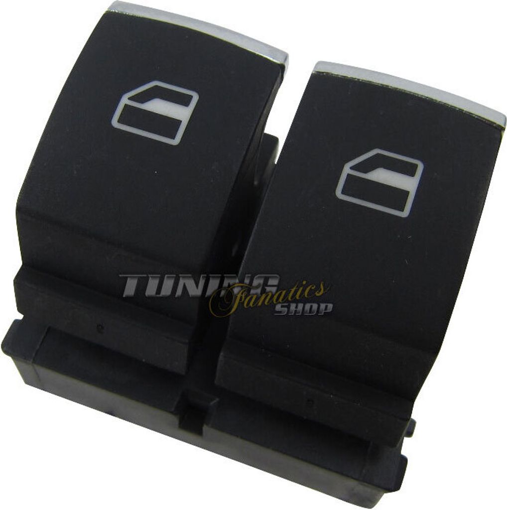 Chrom FH Fensterheber Schalter Taster Fahrerseite 2-EFH für VW Seat