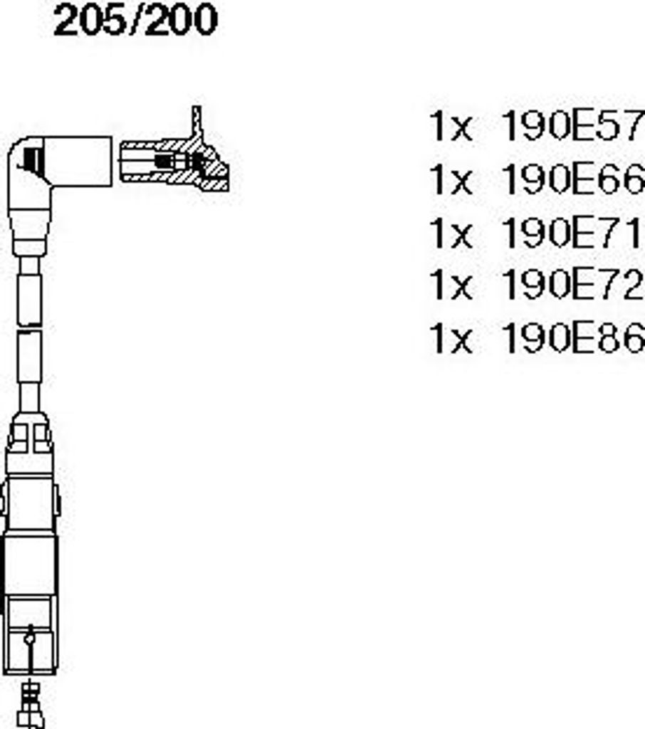 BREMI 205/200 Zündkabelsatz OE 071905409C kompatibel mit Passat 3B
