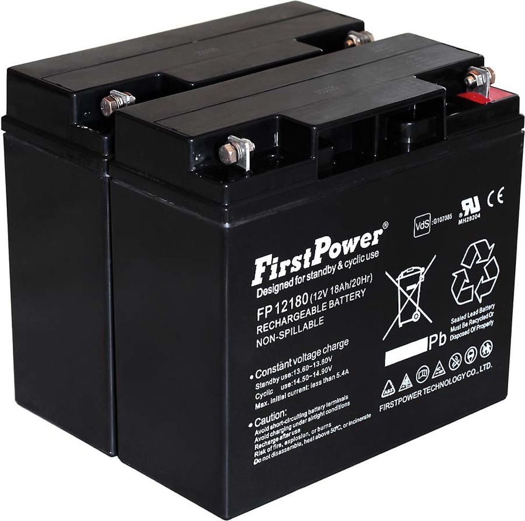 FirstPower Blei-Gel Akku für USV APC Smart-UPS SMT1500I 12V 18Ah VdS