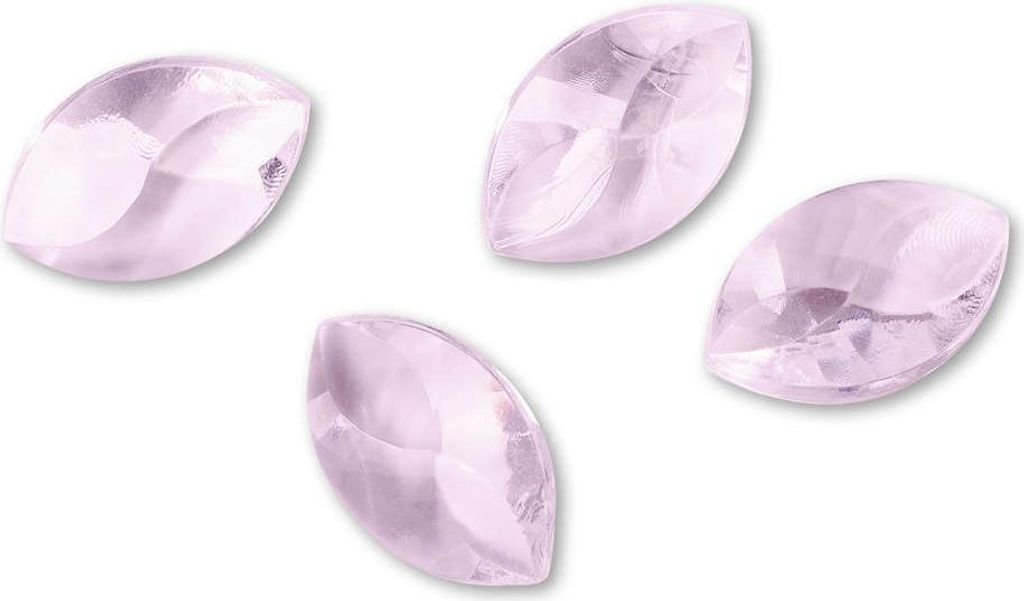 Deko-Diamanten Oval 19mm, ca. 100 Stück. 100ml Rosa