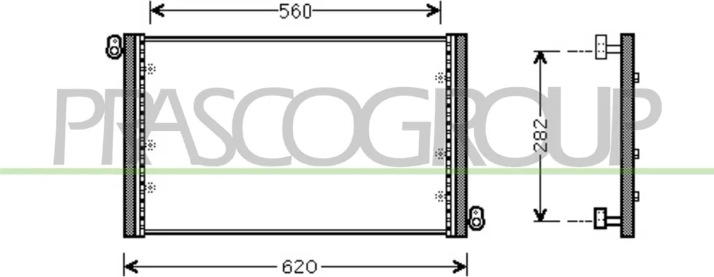 Radiateur de clim Condenseur de climatisation Fiat Multipla 46818519