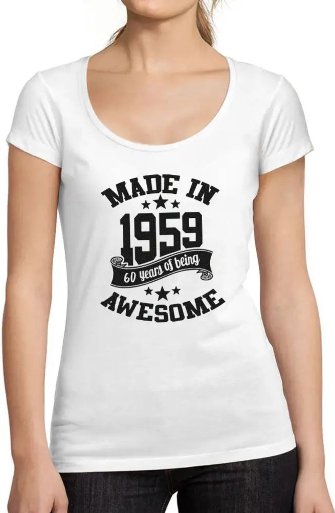 Damen Grafik T-Shirt Hergestellt im Jahr 1959 – 1959 – Geschenk 65. Geburtstag Jahrestag 65 Jahre Jubiläum 65 Jährige Frau Jahrgang 1959