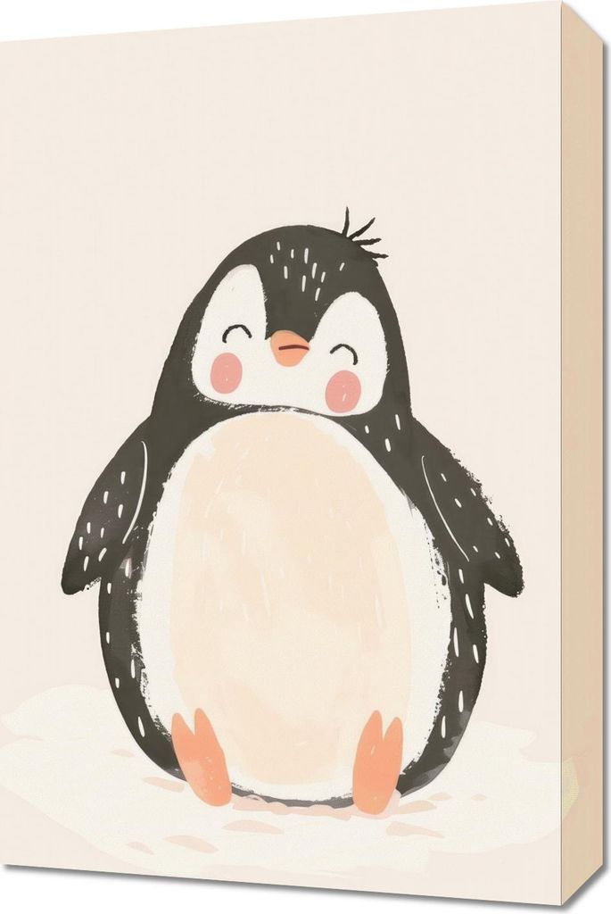Bild 40x60cm Muster für Kinder, Mädchen und Jungen - Pinguin 2