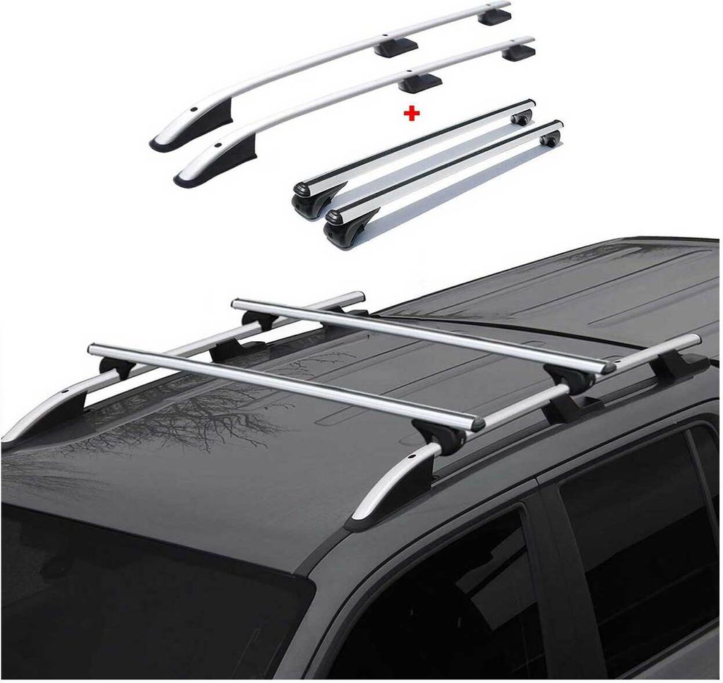 Dachreling + Dachträger für Ford Transit Tourneo Custom 2012-24 L2 Langer Alu 4x