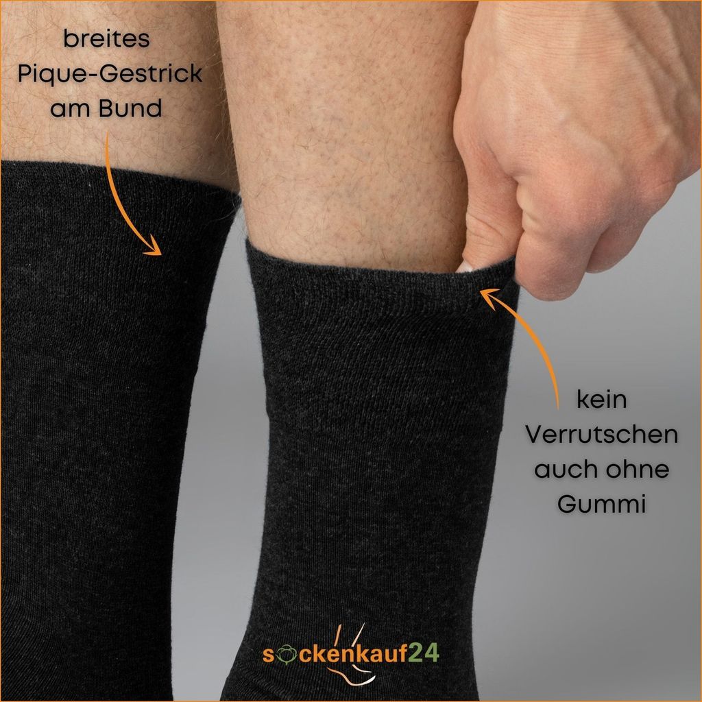 Gesundheitssocken 6 Paar Herren & Damen Socken ohne Gummi Produktbild 5
